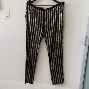 Calypso St. Barth Black and Gold Sequin Pants